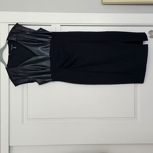 NWT Ellen Tracy leather party dress